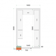 TEFCOLD CR 180x300x220 Panely ke stavebnicovým boxům 80 mm 